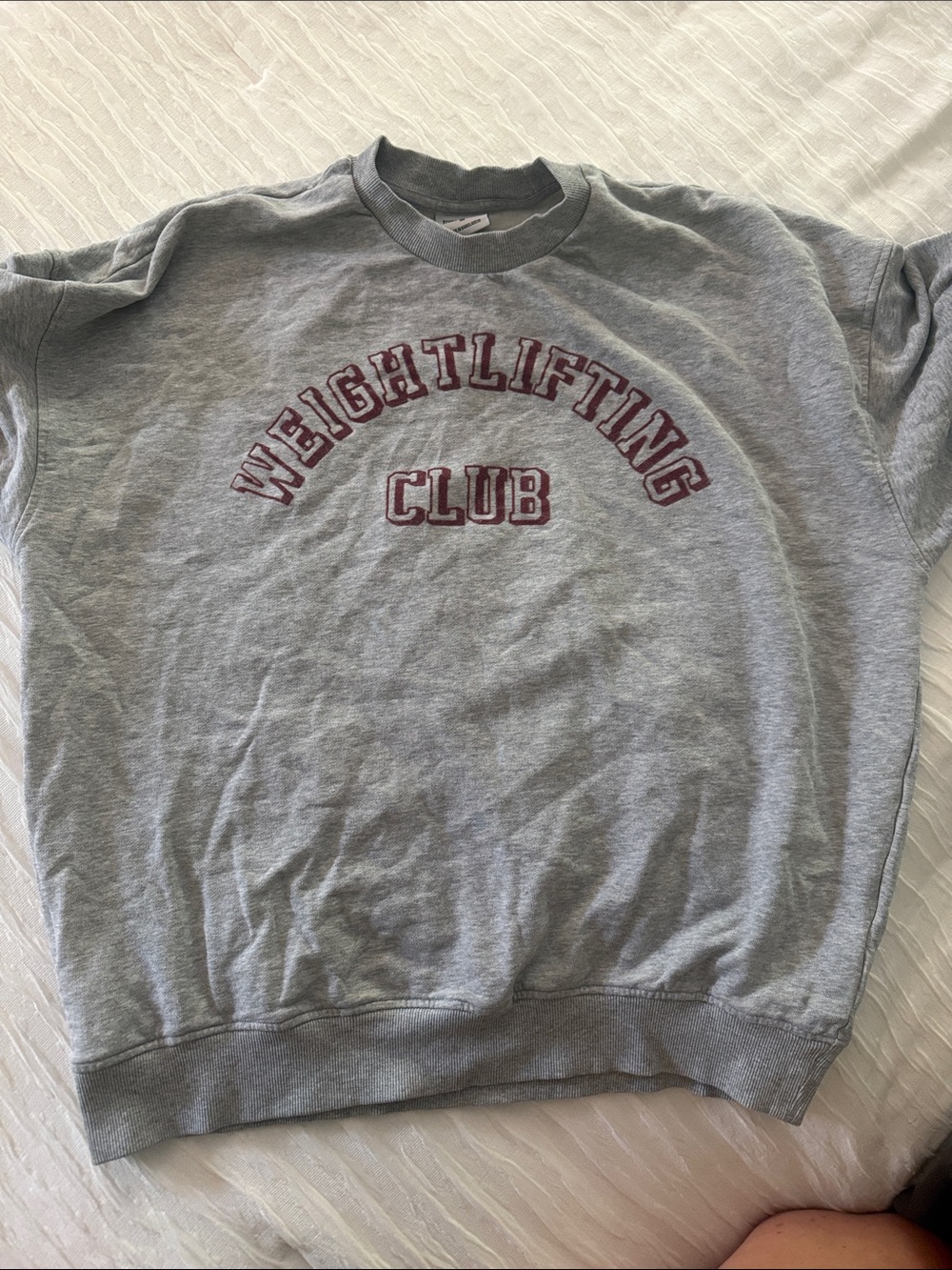 Gym shark Gray 'Weightlifting Club' Crewneck Sweatshirt